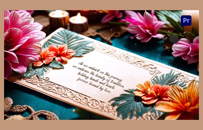 Creative 3D Flower Wedding Invitation Slideshow